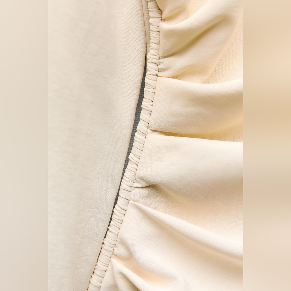 ZARA SIDE RUCHED MINI DRESS - Picture 5 of 6